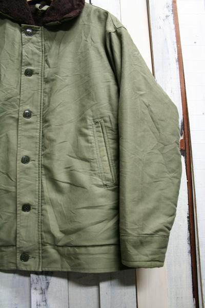 フランス軍・デッキジャケット・古着・オリーブ・Lサイズ