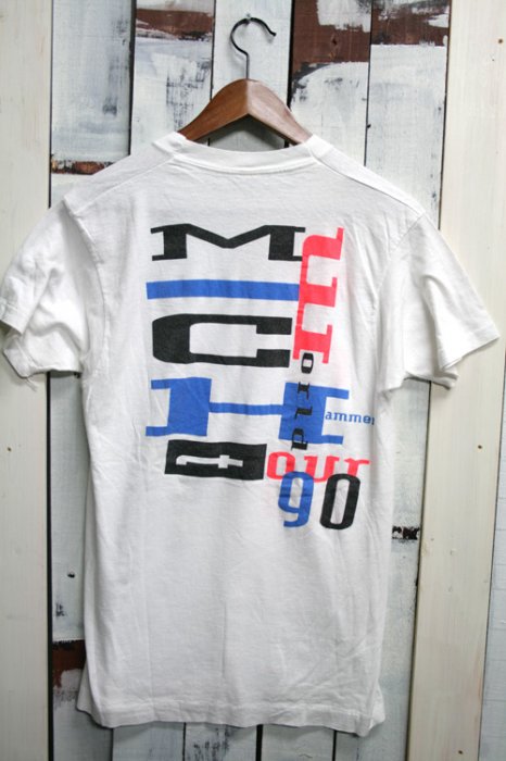 90年代　ビンテージ　バンドTシャツ　MCハマー　エムシー・ハマー　MC Hammer　ホワイト　白　古着　サイズ・S・古着屋ヘブンズドア・古着　通販