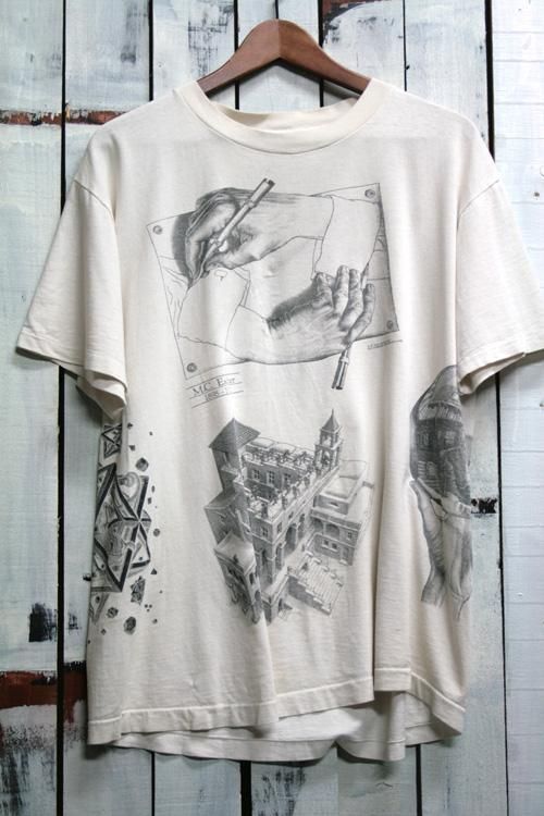 90年代 ビンテージ Tシャツ M.C.ESCHER（マウリッツ・コルネリス