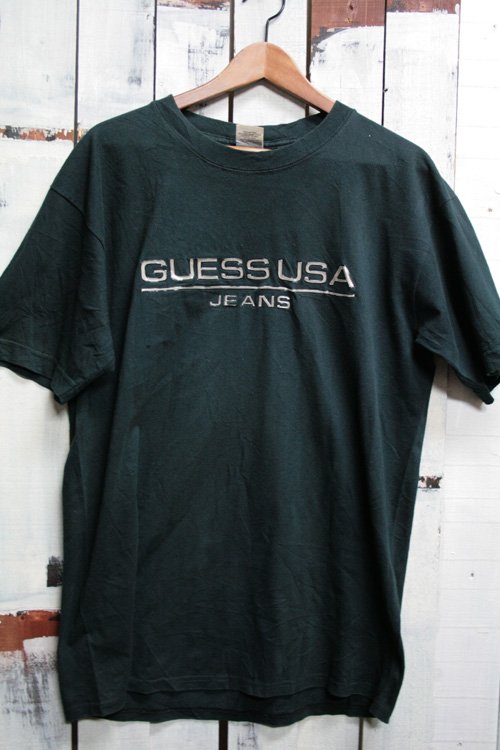 90年代 Guess ゲス Tシャツ 古着 ブラック 黒 USA製 サイズ・L