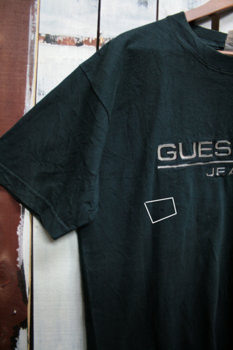 90年代 Guess ゲス Tシャツ 古着 ブラック 黒 USA製 サイズ・L