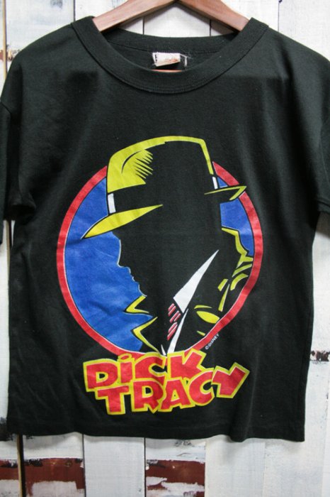 90年代 古着 Dick Tracy ディック・トレイシー プリントTシャツ ブラック 黒 映画 ムービー ディズニー サイズ・S ビンテージ古着通販  古着屋ヘブンズドア