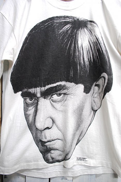 90年代 ビンテージTシャツ The Three Stooges スリーストゥージス モー・ハワード ホワイト 白 サイズ・L ビンテージ古着通販  古着屋ヘブンズドア