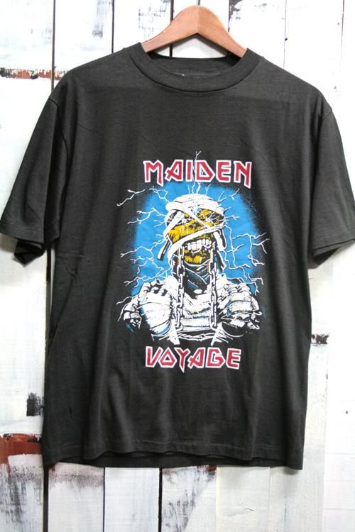 80年代　ビンテージバンドTシャツ　アイアンメイデン　IRON MAIDEN　ブラック　黒　Maiden Voyage　サイズ・L　ビンテージ古着通販　 古着屋ヘブンズドア