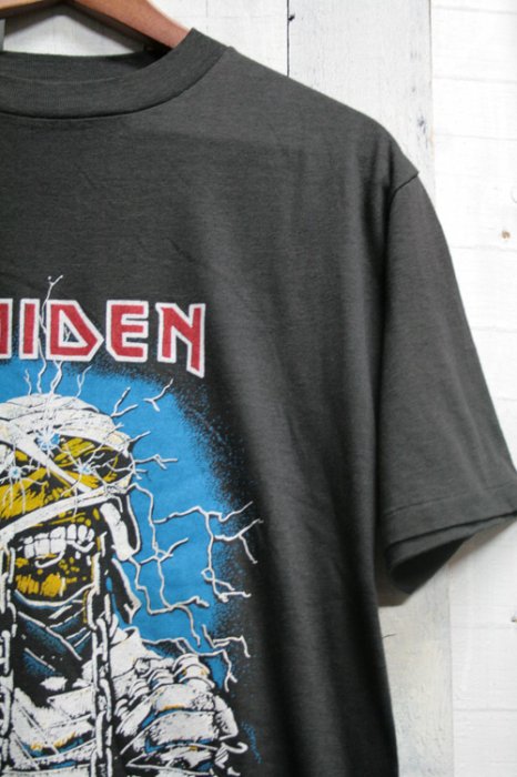 80年代　ビンテージバンドTシャツ　アイアンメイデン　IRON MAIDEN　ブラック　黒　Maiden Voyage　サイズ・L　ビンテージ古着通販　 古着屋ヘブンズドア