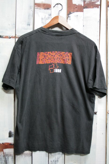 90年代 R.E.M. バンドTシャツ ブラック 黒 1999年 ツアーTシャツ ヴィンテージ 古着 サイズ・L ビンテージ古着通販 古着屋