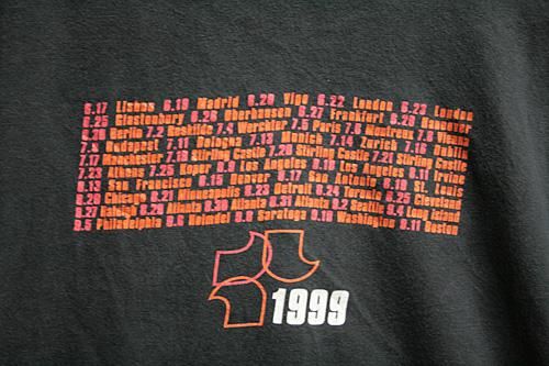 90年代 R.E.M. バンドTシャツ ブラック 黒 1999年 ツアーTシャツ
