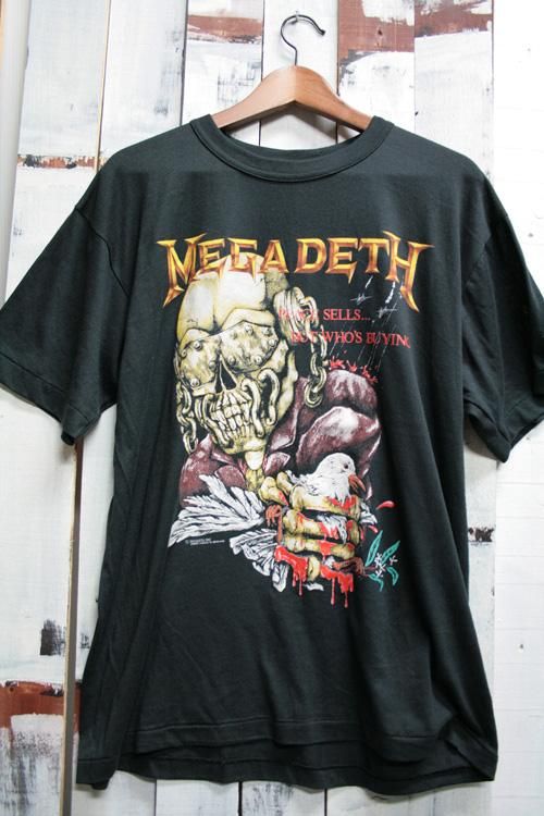 80年代 メガデス（Megadeth）ヴィンテージ バンドTシャツ ブラック 黒 