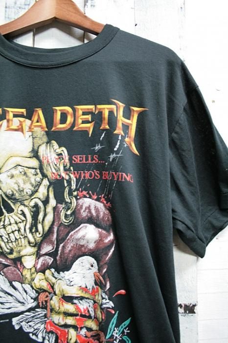 80年代 メガデス（Megadeth）ヴィンテージ バンドTシャツ ブラック 黒 ...