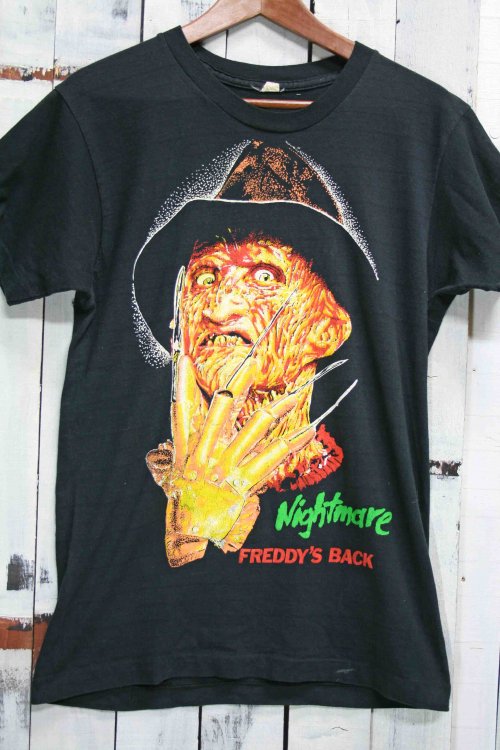 80年代 ヴィンテージTシャツ エルム街の悪夢 フレディ ブラック 黒 