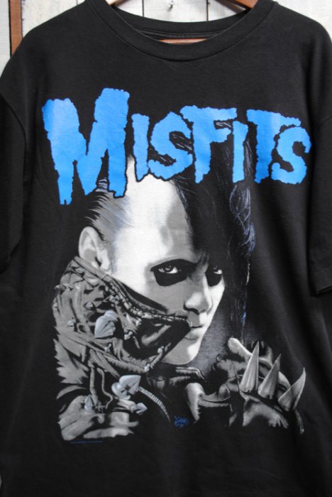 90年代 ミスフィッツ The Misfits バンドTシャツ Tシャツ プリントシャツ ヴィンテージ ブラック 黒 総柄 ビッグサイズ 古着