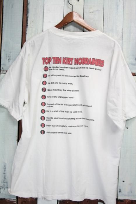 90年代　KIRT NOBRAIN ヴィンテージ Tシャツ 白　古着　XL 90年代 KIRT NOBRAIN バンドTシャツ Tシャツ プリントシャツ