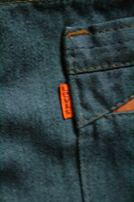 80年代　Levi's リーバイス　オリンピックモデル　517　古着　ブーツカット　オレンジタブ　グリーン　ビンテージ　サイズ：w29・Ｌ30 　 古着通販　古着屋ヘブンズドア