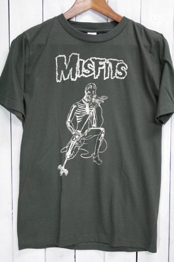トップスほぼデッドストック MISFITS ミスフィッツ Tシャツ L 黒 ビンテージ