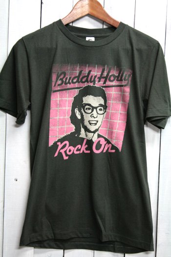 バディ・ホリー Buddy Holly ROCK ON Ｔシャツ ビンテージプリント バンドTシャツ ブラック サイズ・M 古着通販 ビンテージ古着  古着屋ヘブンズドア