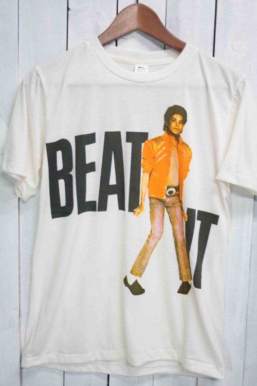 Michael Jackson (マイケルジャクソン)　ＢＥＡＴ ＩＴ　ビートイット　Ｔシャツ　ビンテージプリント　バンドTシャツ　ホワイト　L