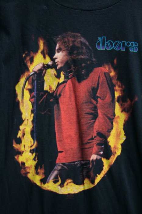 90年代　ドアーズ　The Doors　ジムモリソン　ビンテージＴシャツ　バンドTシャツ　ブラック　黒　サイズ・L　ビンテージ古着通販　 古着屋ヘブンズドア