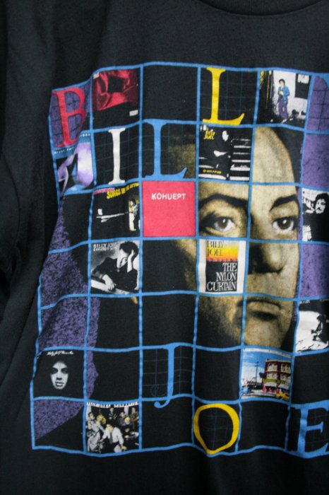 80年代　ビリージョエル　ストーム・フロント　バンドTシャツ　ビンテージ　ツアーＴシャツ　古着　サイズ表示・ＸＬ　古着通販　古着屋ヘブンズドア