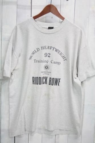 90年代 ボクシング Ｔシャツ グレイ ビンテージTシャツ イベンダー 