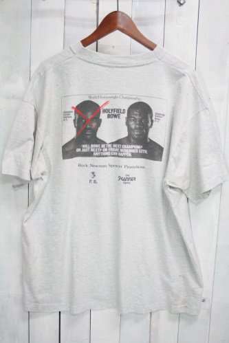 90年代 ボクシング Ｔシャツ グレイ ビンテージTシャツ イベンダー 