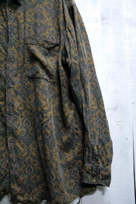3点¥10,000 ビンテージ 古着 卸 レトロ 80's ペイズリー柄シャツ