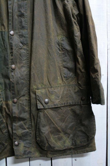 90年代 Barbour BORDER 褪色 ピンバッジ付き