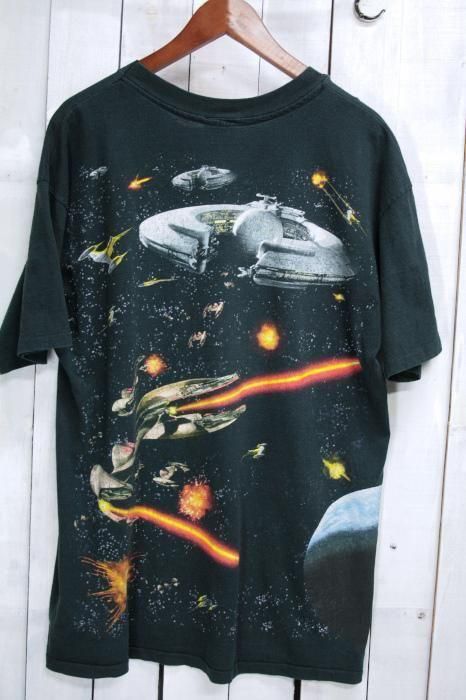 90s USA製ヴィンテージ　スターウォーズ　シングルステッチ　Tシャツ　黒L 90s USA製ヴィンテージ スターウォーズ シングルステッチ T