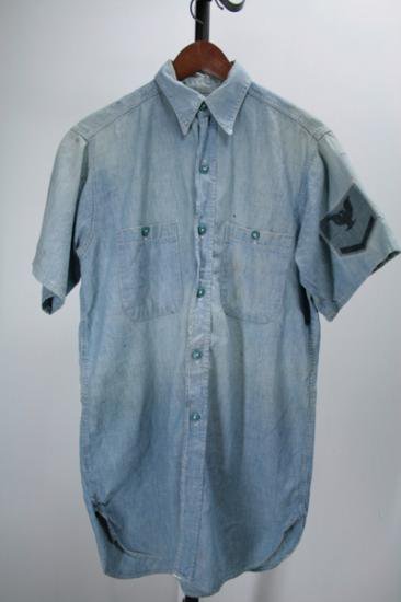 50年代 US NAVY （USネイビー） シャンブレーシャツ - ビンテージ古着 ...