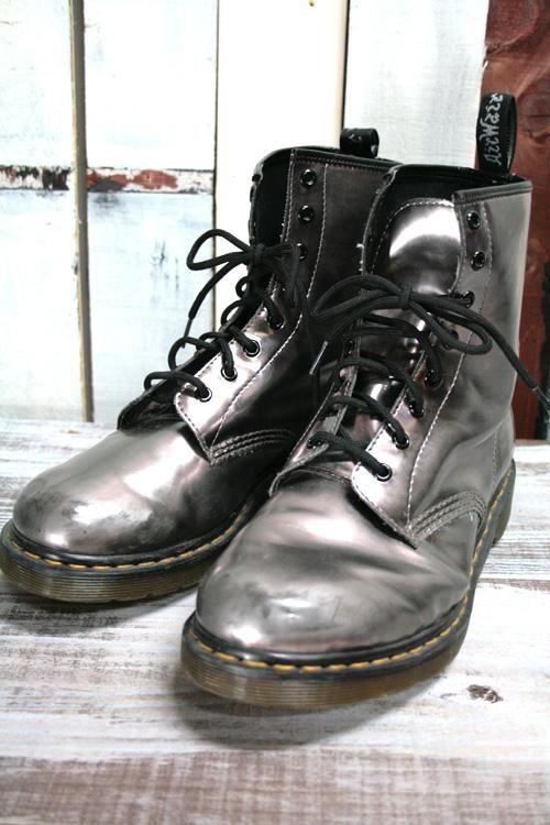 DrMartens【ドクターマーチン】 8ホールブーツ シルバー 中古