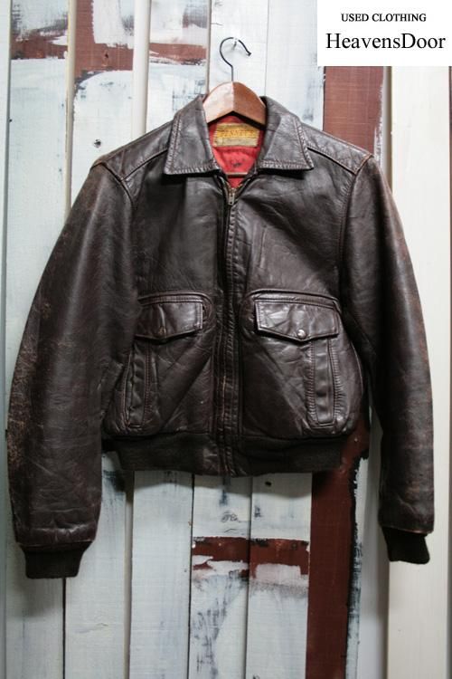 50s〜60s sears A-2 フライトジャケット レザー - www.stedile.com.br