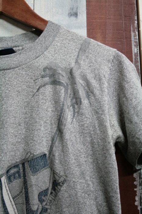 80年代 NIKE【ナイキ】 片掛け ターミネーター Tシャツ 紺タグ 古着 霜降りグレイ ビンテージ - ビンテージ古着通販 Tシャツや