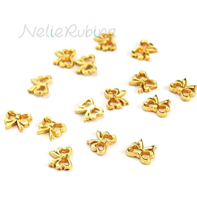 リボン型金属パーツ 7mm ゴールド 6個 大袋あり 手芸雑貨 nelie rubina リボン型金属パーツ 7mm ゴールド 6個 大袋あり 手芸雑貨 nelie rubina