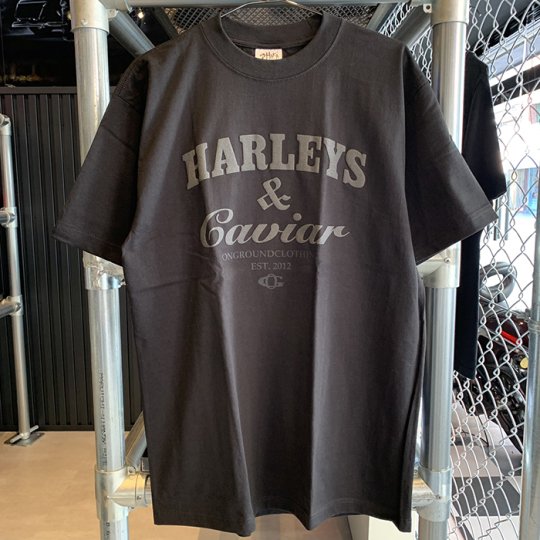 ONGROUNDCLOTHING【Harleys & Caviar】 Tee 　Tシャツ　ブラックアウト