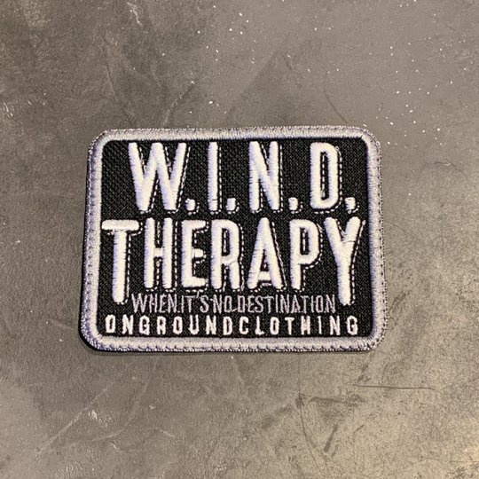 ONGROUNDCLOTHING【W.I.N.D. Therapy】 Patch　パッチ　ブラック/グレー