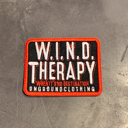 ONGROUNDCLOTHING【W.I.N.D. Therapy】 Patch　パッチ　ブラック/オレンジ