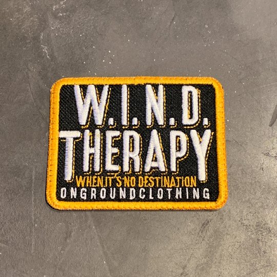 ONGROUNDCLOTHING【W.I.N.D. Therapy】 Patch　パッチ　ブラック/ゴールド
