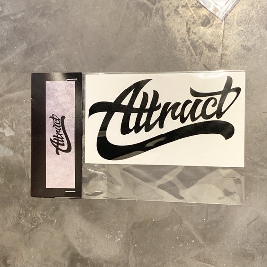 【Attract】Logo Sticker　カッティングステッカー　ブラック