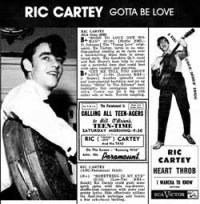 Ric Cartey - Gotta Be Love / Ted Harris - Just thought I'd Set You Straight  (Alt) - OLD HAT GEAR