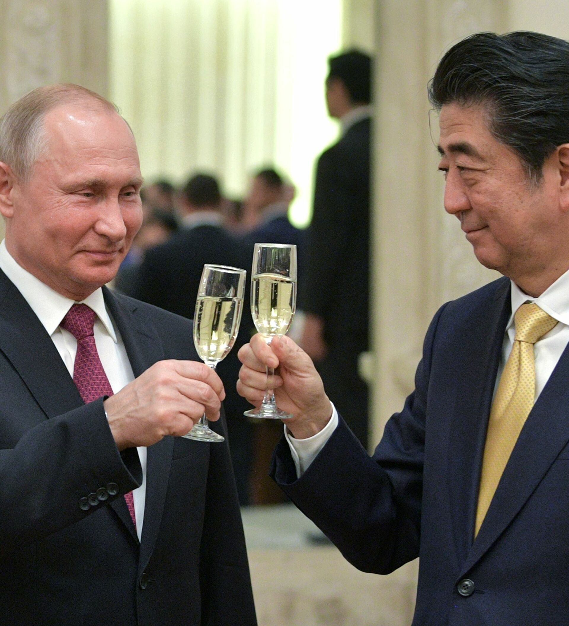 安心院スパーリングワイン乾杯 安倍元首相 プーチン大統領