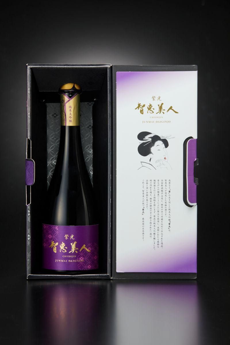 智恵美人(ちえびじん) 紫光 純米大吟醸酒 化粧箱ギフトボックス