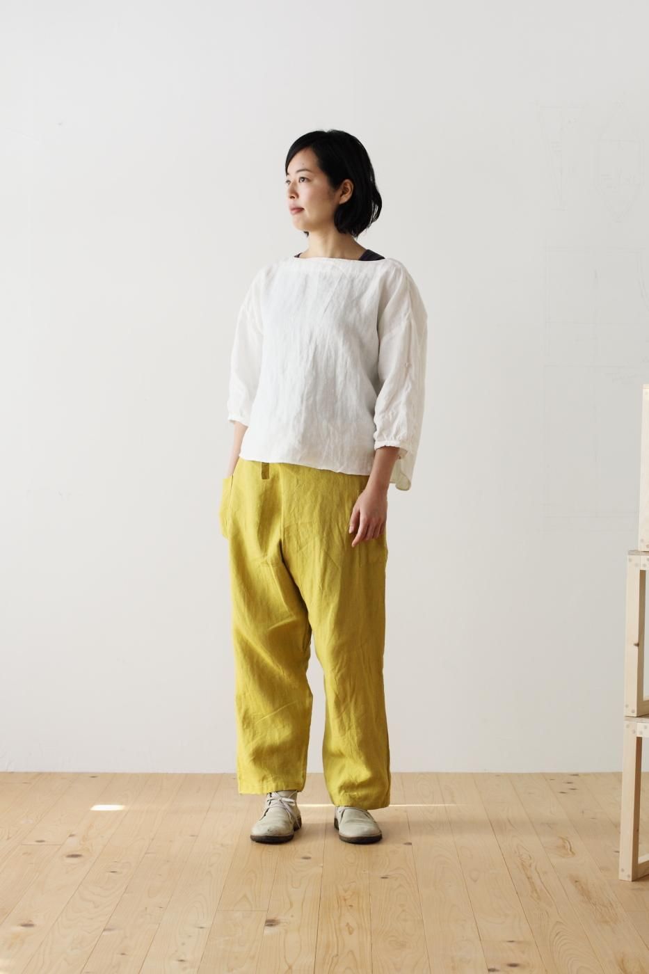 農民パンツ 10分丈 マスタード Drop Around つくる はたらく オンラインストア 農民パンツ 10分丈 マスタード Drop Around つくる はたらく オンラインストア