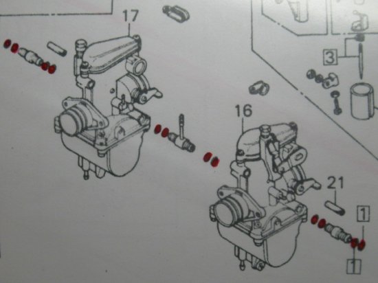 CB400F/350F]フューエルジョイントOリングセット（リプレイス品） - SHIO HOUSE Net Shop