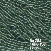 TOHO ビーズ 丸小 糸通しビーズ お徳用 束 (10m) T284 パール加工 ビーズ グリーン 系