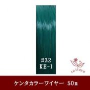 #32 KE-1 カラーワイヤー ホワイトダーク グリーン 0.23mm×50m ケンタカラーワイヤー