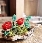 ビーズフラワーキット 1点物 流木藪椿