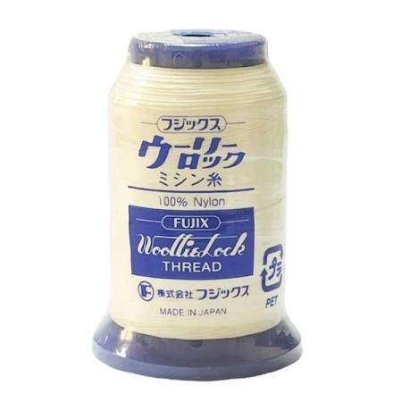【茎、枝の糸巻き用】ウーリーロックミシン糸 25gオフホワイト 高伸縮 No.25
