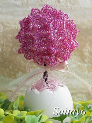 ビーズフラワーキット 紫陽花のトピアリー