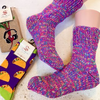 <img class='new_mark_img1' src='https://img.shop-pro.jp/img/new/icons4.gif' style='border:none;display:inline;margin:0px;padding:0px;width:auto;' />Mexican Crystal Knit Socks(Pink)