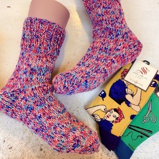 <img class='new_mark_img1' src='https://img.shop-pro.jp/img/new/icons50.gif' style='border:none;display:inline;margin:0px;padding:0px;width:auto;' />Mexican Crystal Knit Socks(Orange)
