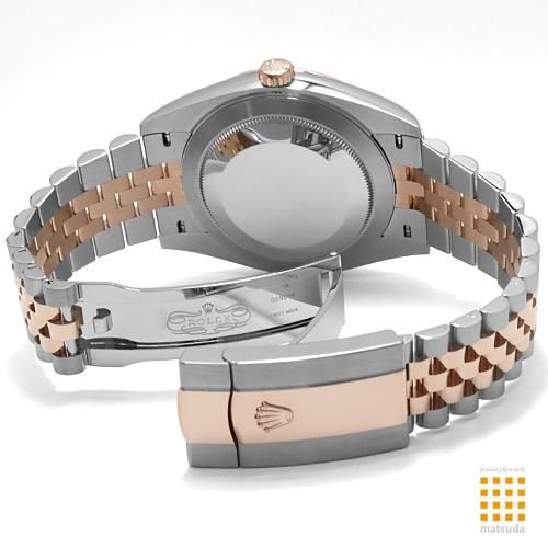 ROLEX DATEJUST 41MM WATCH STEEL AND ROSE GOLD WIMBLEDON DIAL